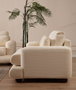Atelier Del Sofa Sofá de 3 Plazas Beige 230cm Largo x 105cm Ancho x 90cm Alto